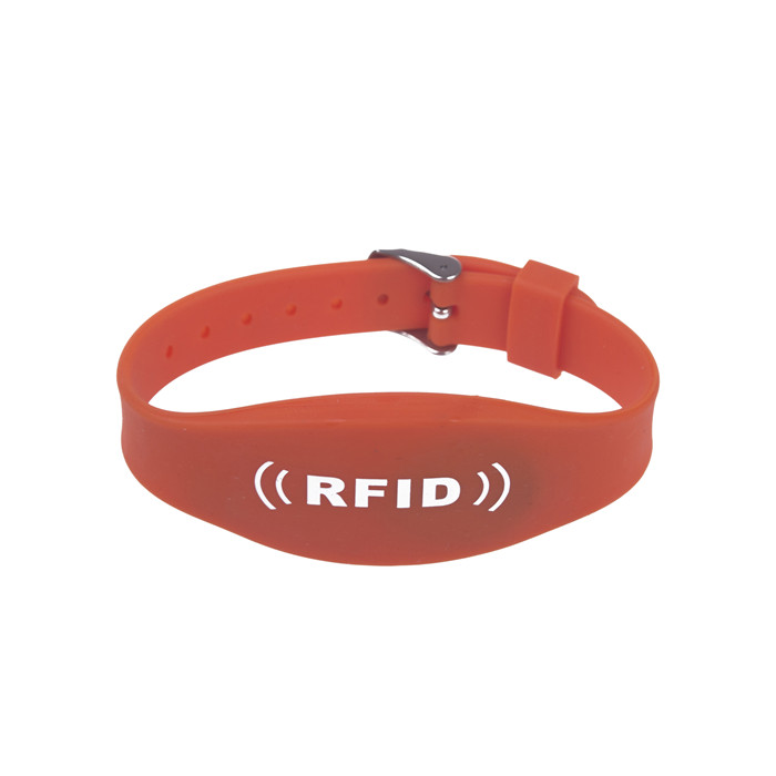 RFID Adjustable Dual Chip Silicone Wristband 